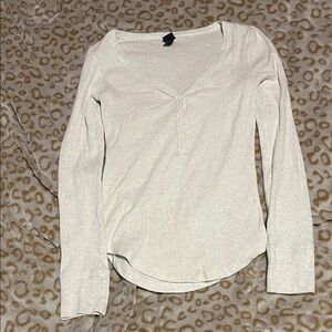 Wild Fable Cream Long Sleeve Tee